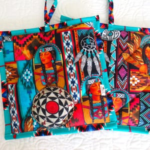 Native American Design Potholder Set: Southwest Kitchen Decor and Gifts