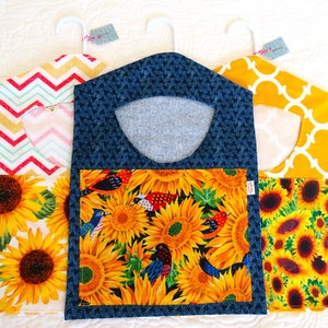 Sunflower Clothespin Bag: Cotton Canvas Closet Organizer
