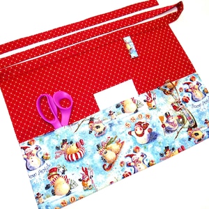 Snowman Christmas Apron: Vintage RV Teacher Apron with Pockets