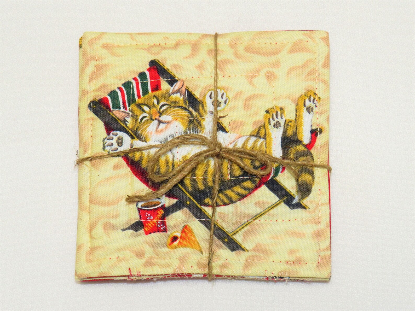 Cat Coasters Set Cat Mug Rugs Cat Lovers Gift Quilted Etsy