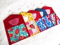 Pioneer Woman Vintage Design Fabric Clothespin Bag: Hanging Laundry Organizer