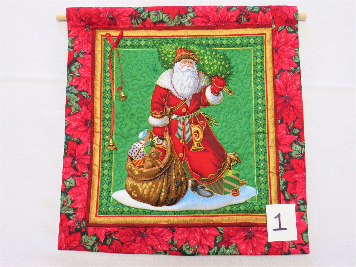Santa Wall Hanging Santa Wall Art vintage Santa Decor Etsy