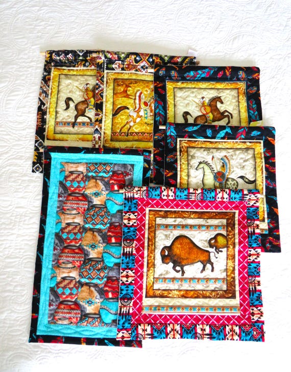 Southwest Wall Art, Quilted Native American Design Decor