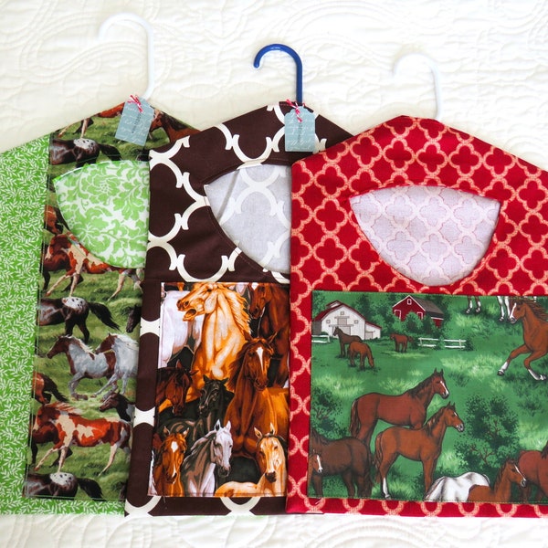 Horse Clothespin Bag, Horse Closet Organizer, Horse Clothespin Holder, Western Horse Clothespin Holder, Horse Lovers Gift, Clothespin Bag