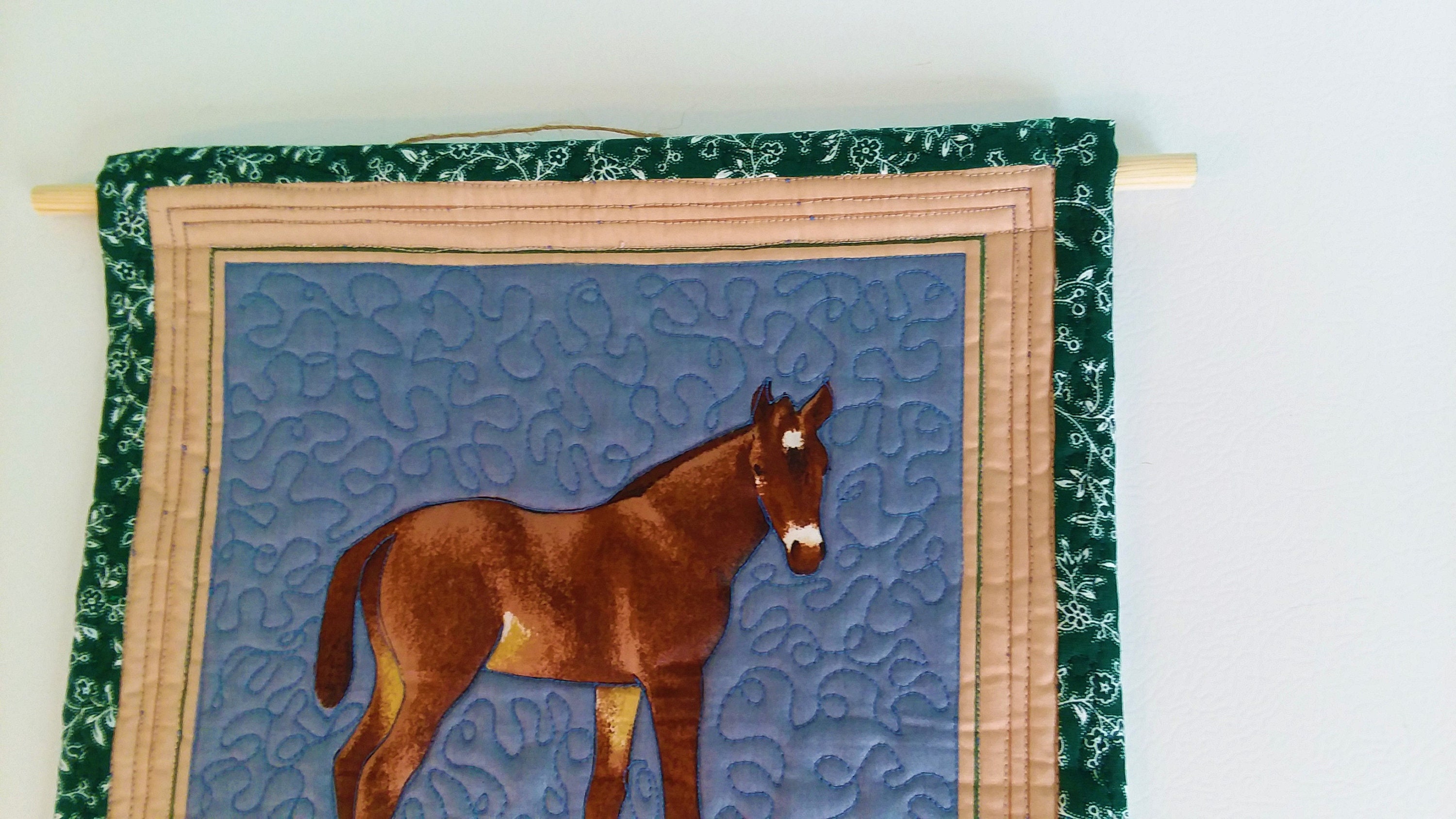Quilted Horse Wall Hanging Western Horse Wall Hanging Horse Etsy