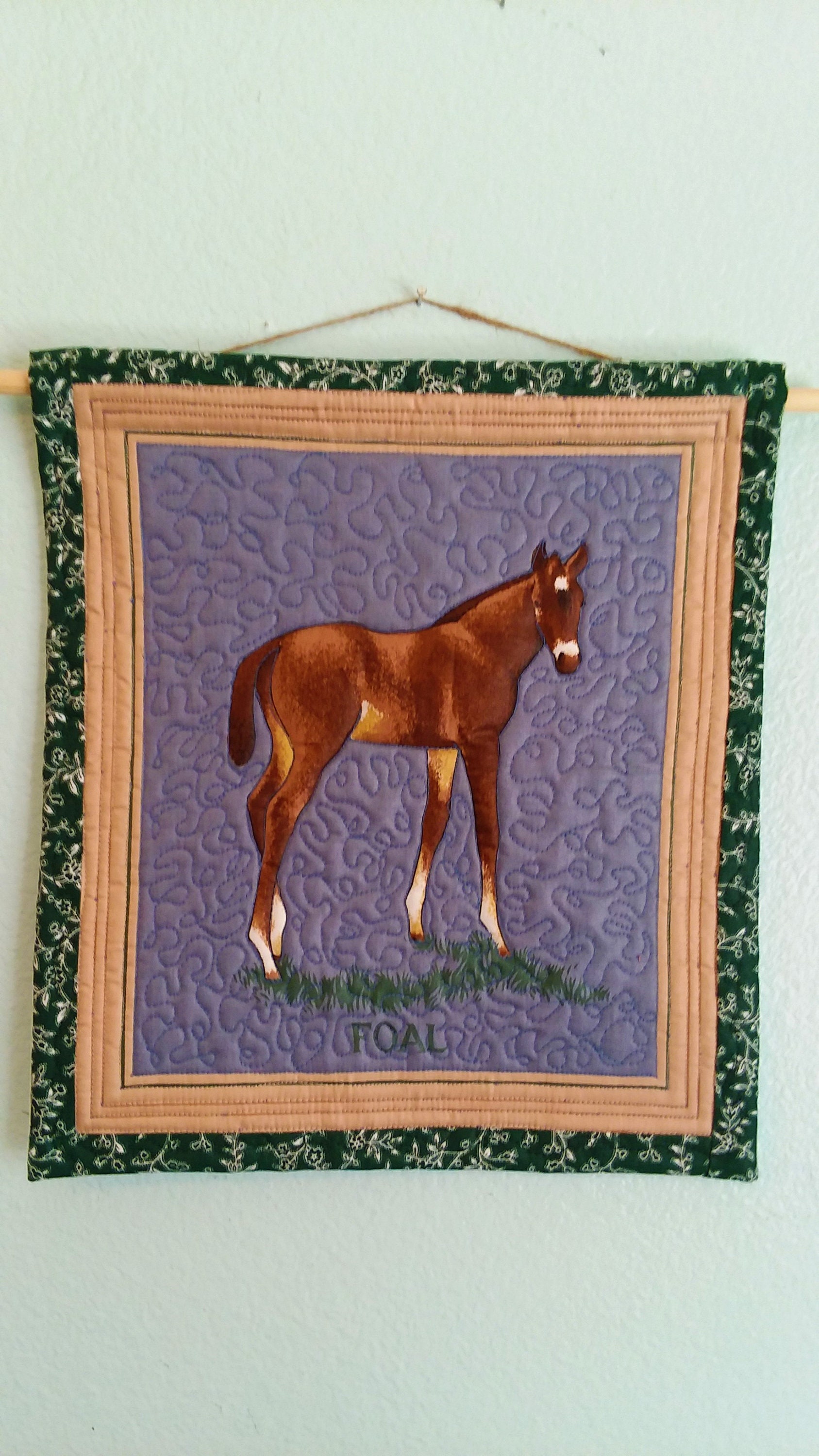 Quilted Horse Wall Hanging Western Horse Wall Hanging Horse Etsy
