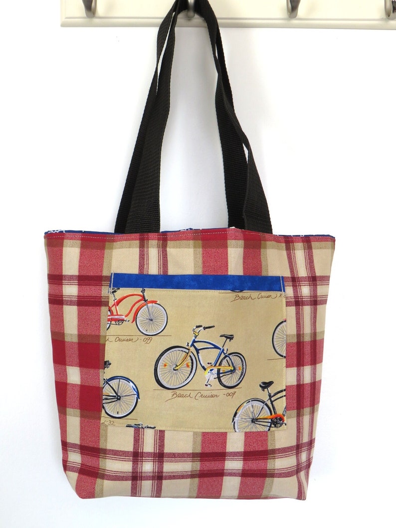 Bicycle Tote Bag Fully Lined Bicycle Tote Bag Bicycle Gift Etsy