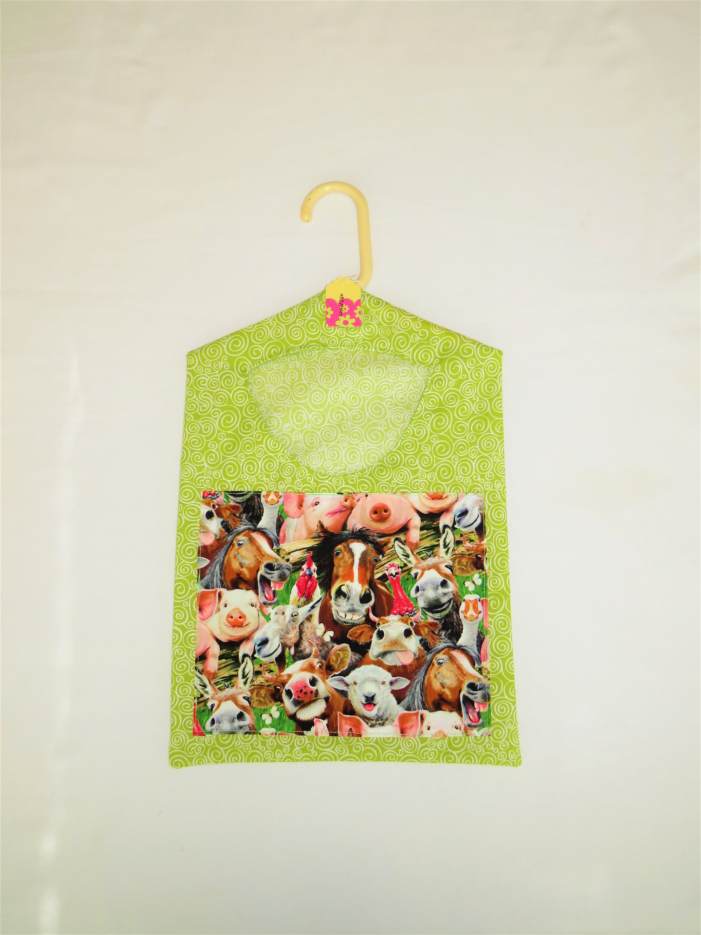 Chicken Pig Clothespin Holder Farm Clothespin Bag Horse Clothespin Holder Farm Gift Farm Clothespin Holder Cow Clothespin Holder