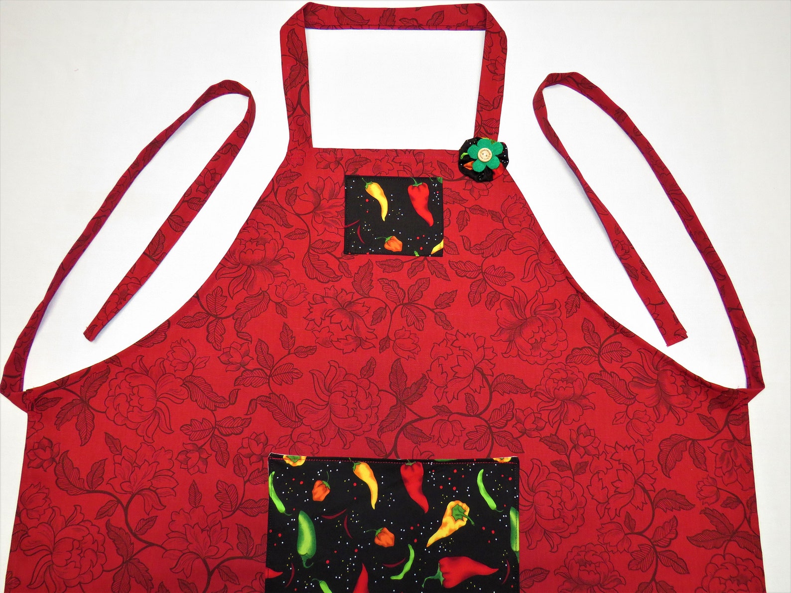 Chili Pepper Apron One Size Fits All Chili Pepper Apron Etsy