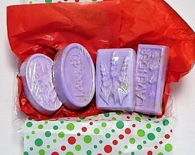 Lavender Soaps Gift Set 4 Lavender Soap Aromatherapy Gift Etsy