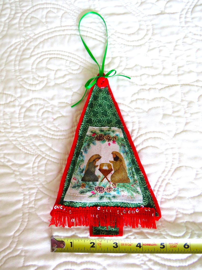 Nativity Large Christmas Tree Ornament, Large Religious Christmas