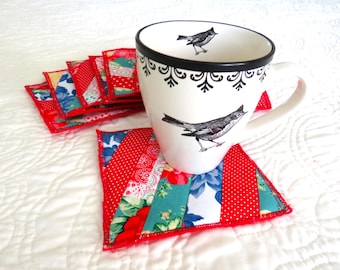 Pioneer Woman Mug Rugs and Coasters: Floral Vintage Design Cotton Fabrics