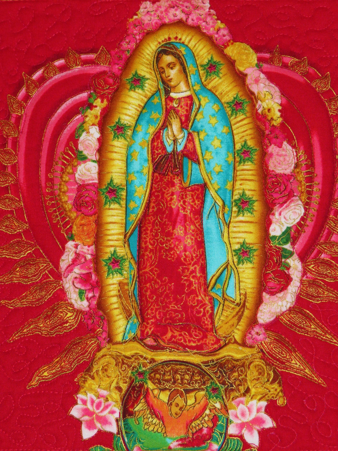 Our Lady of Guadalupe Wall Hanging Virgin Mary Fabric Wall | Etsy
