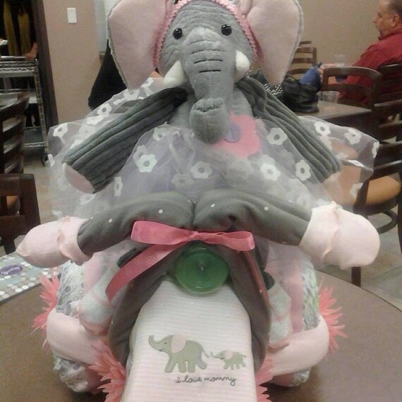 tricycle diaper cake with wagon