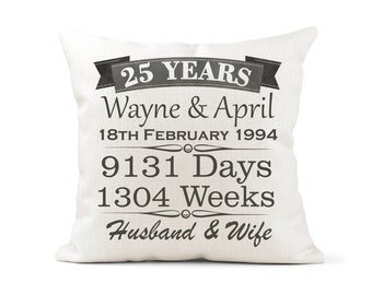Anniversary pillows | Etsy Shop Golden Anniversary Pillow Cases