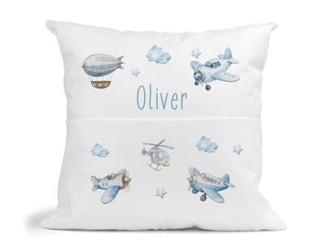 Personalised aeroplane Book insert boys blue vintage aeroplanes.. Planes.. .. Bedroom Decor.. Birthday Gift