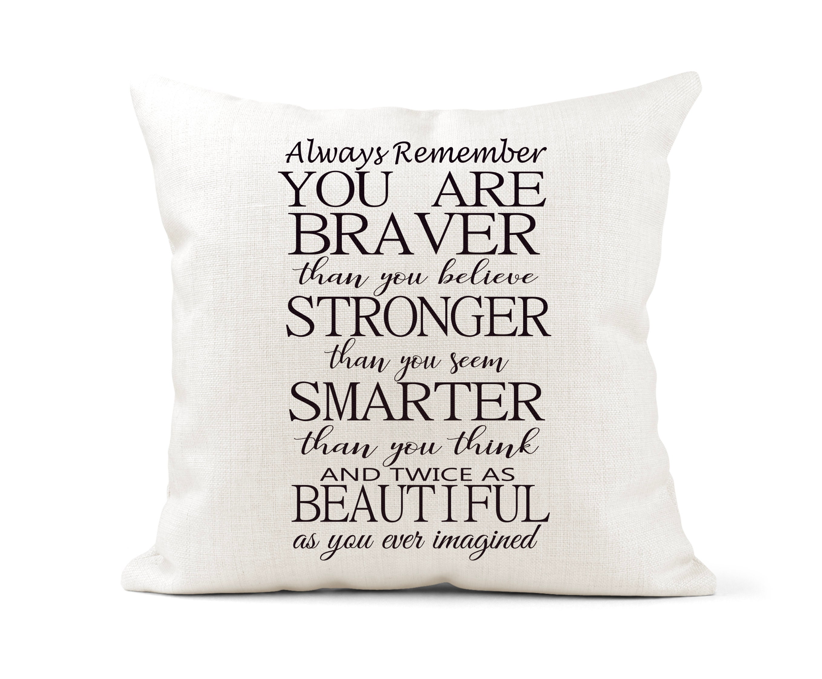 Inspirational Quote Cream Canvas Cushion Scatter Cushion Etsy UK