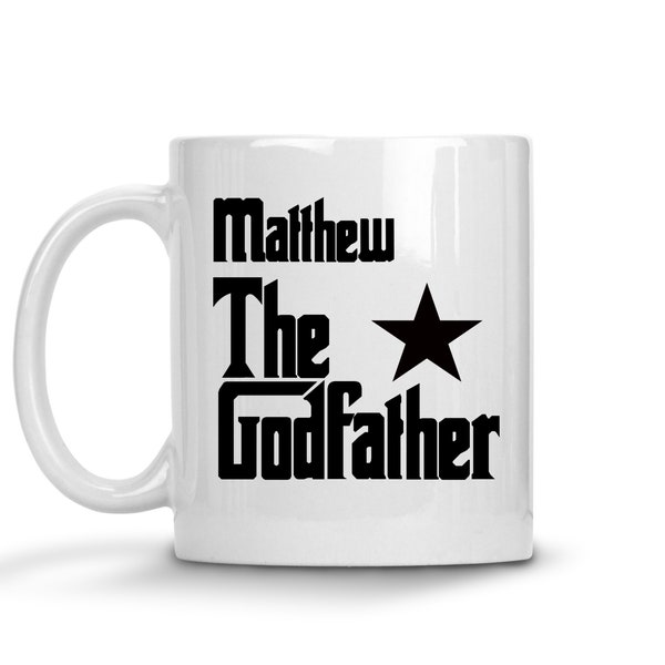 Personalised Godfather Mug, Gift for him.. Thank you gift Keepsake.. Godfather Christening Gift