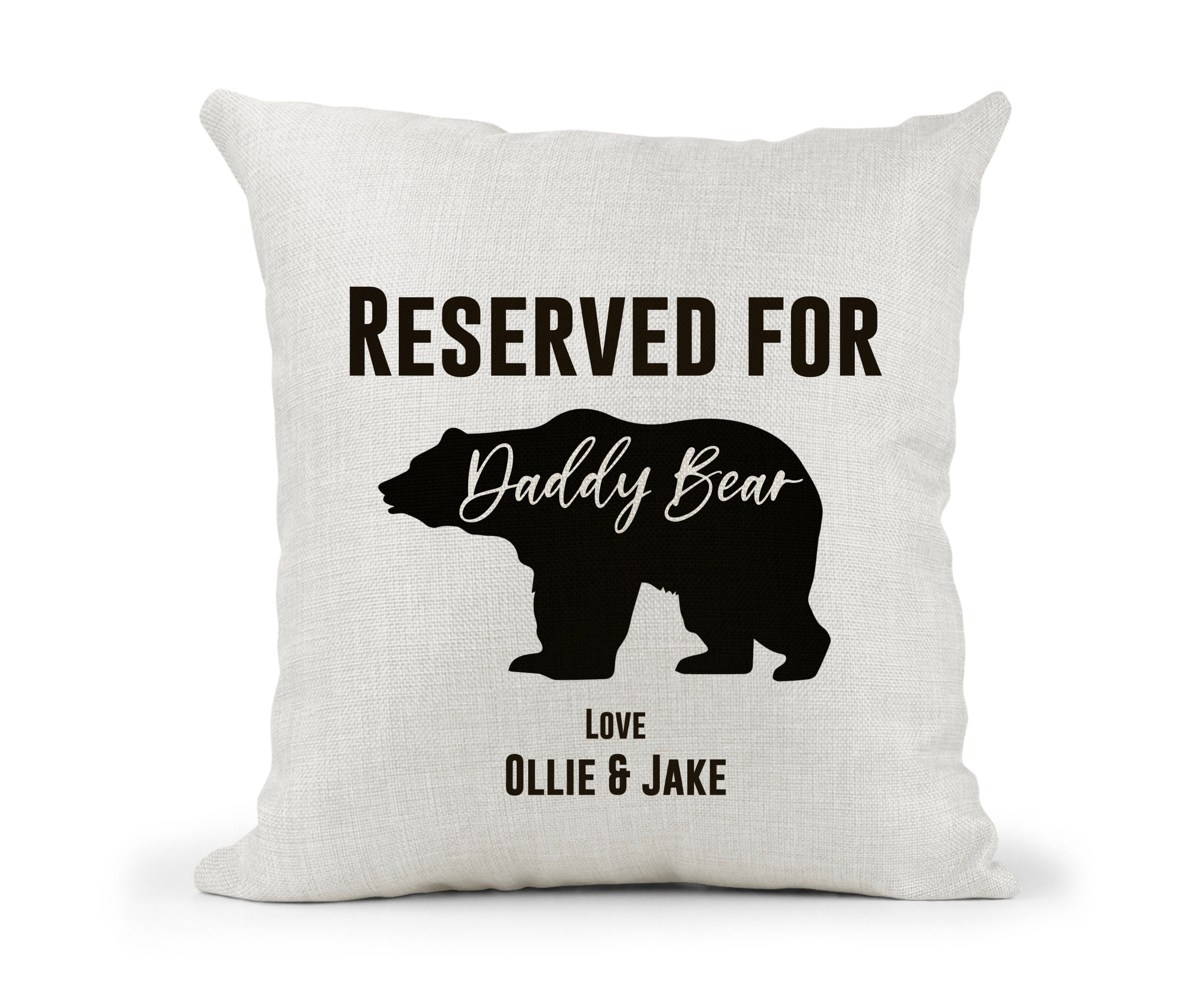 Modern Custom I Love You Daddy | 3 Photo Lumbar Pillow