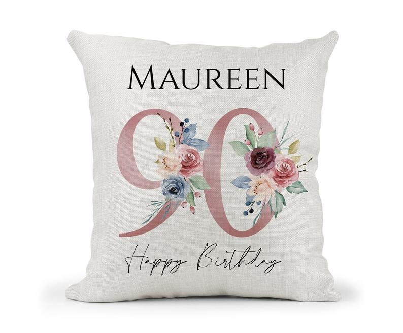 personalised 90th cushion