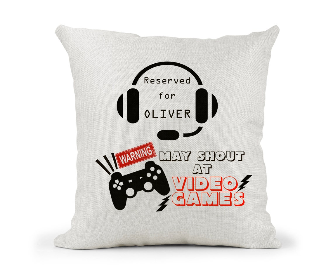 Personalised Cushion.. Boys Teenager Reserved for Gamer Etsy