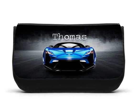 Personalised Pencil Case.. Boys Fast Racing Car..boy Racer back to  School.. Christmas Bag Gift Birthday Stocking Filler 