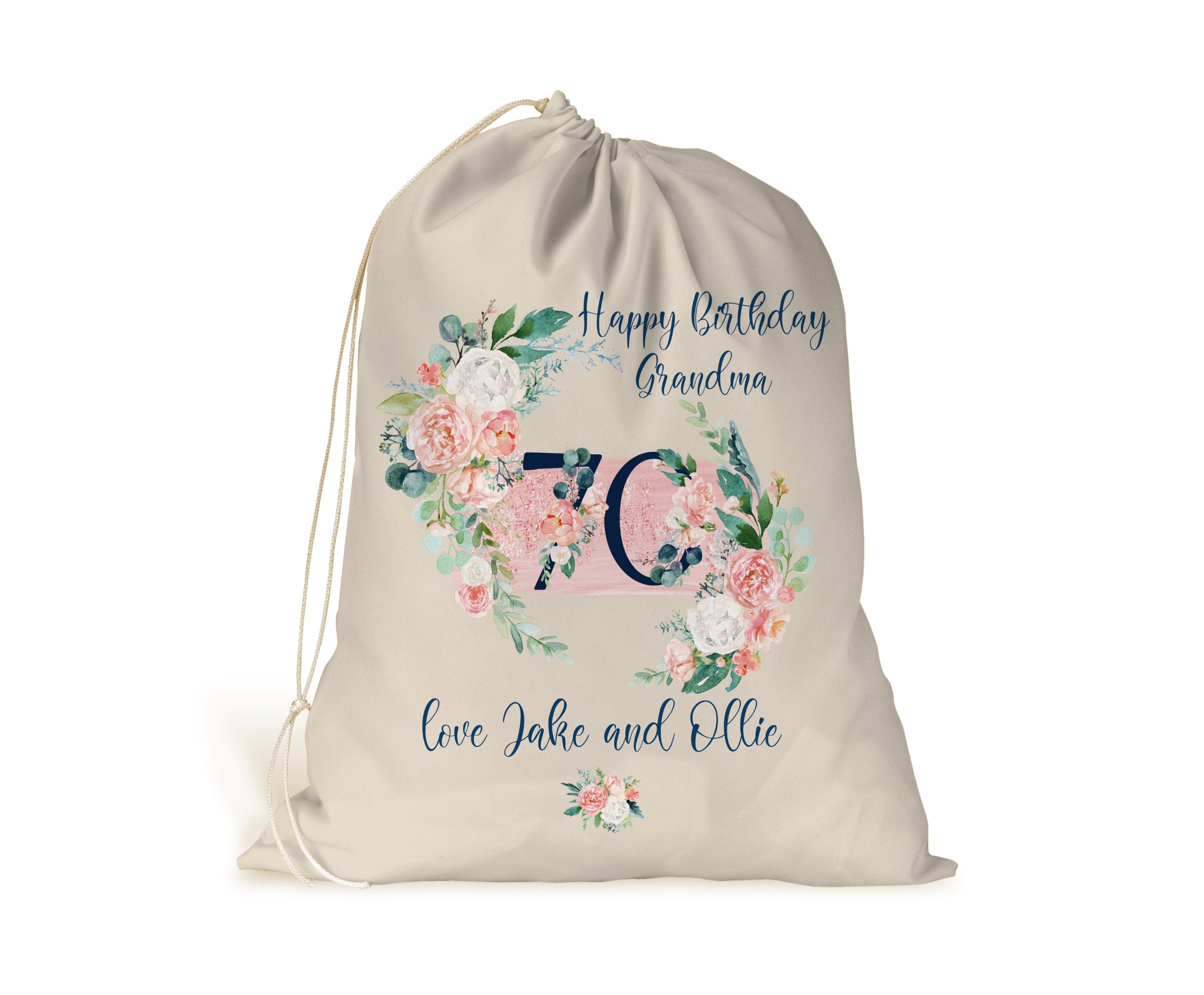 Personalised Drawstring Gift Bag.. Personalised Gift Bag.. - Etsy UK