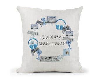 Personalised Cushion.. Boys Teenager  Gamer Cushion Gift.. Bedroom Decor.. Gaming Cushion -Fun Birthday Gift