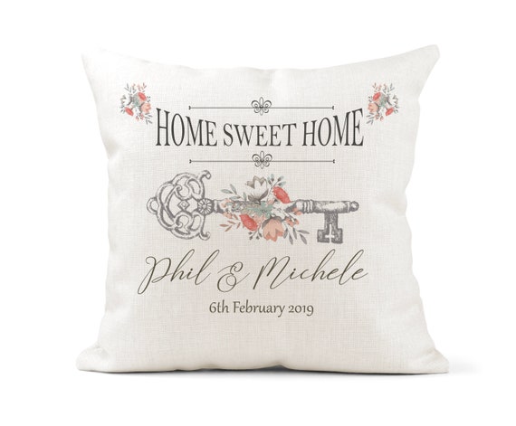 personalised new home cushion