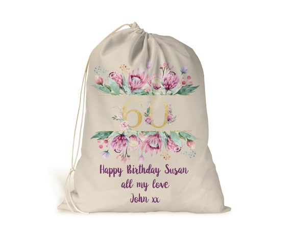 Personalised 60th birthday gift bags hotsell