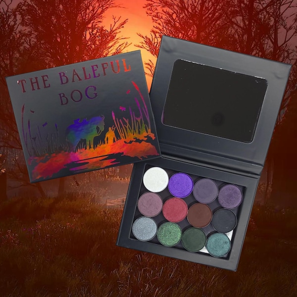 The Baleful Bog - 12 Eyeshadow Palette / Bundle Purple, Red, Green