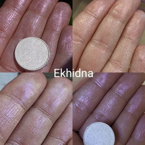 Ekhidna - Vegan Pressed Eyeshadow Highlighter Multichrome Pink, Silver, Green Blue