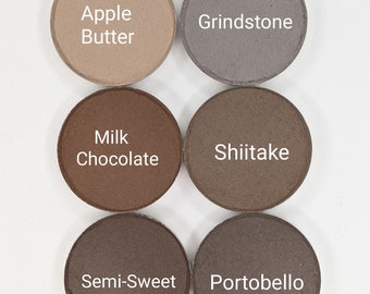 6 Vegan Pressed Eyeshadow Matte Bundle - Neutrals