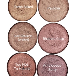 6 Shimmer Eyeshadow Bundle - Pinks/Browns/Reds