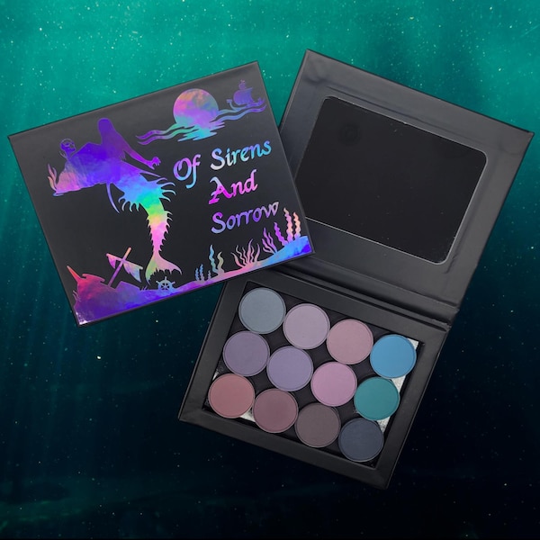 Of Sirens And Sorrow - 12 Matte Cool Summer Toned Eyeshadow Palette