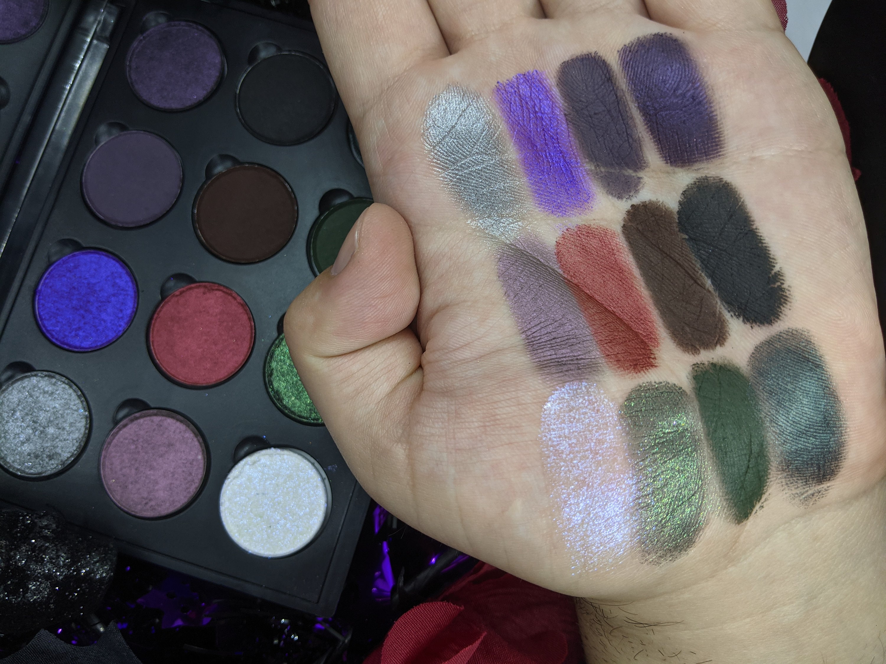 Baleful Colour The Baleful Bog - 12 Eyeshadow Palette / Bundle Purple, Red, Green - Etsy