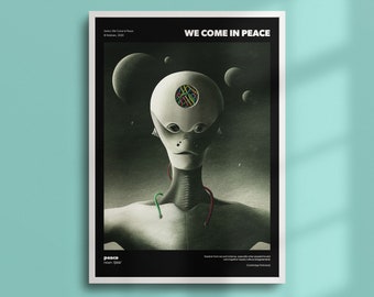 Alien Invaders Art Print | Retro Sci-Fi Wall Art | Free delivery