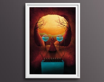 Space Shaman Print With Surreal Sci-Fi Wall Art