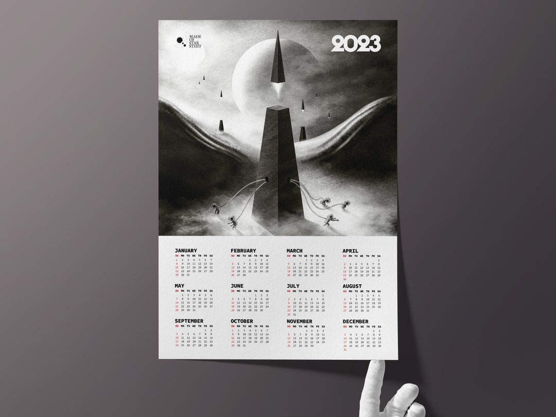 Science Fiction Calendar 2023. Space Explorers. Etsy