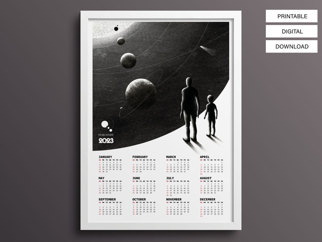 2023 Calendar. Printable Alien Solar System. - Etsy