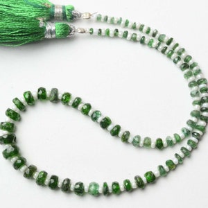 Chrome Diopside faceted Strand , Chrome Diopside Rondelle shape , genuine gemstone , Chrome Diopside for jewelry - 10.5 inches/3-3.5mm/c-322