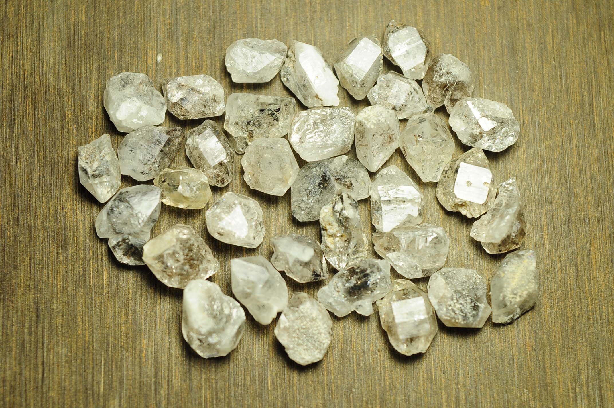 35 Pcs Diamond Quartz Rough 79 Mm Raw Crystal Herkimer Etsy UK