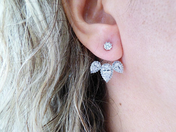 Cubic zirconia shop earring jackets