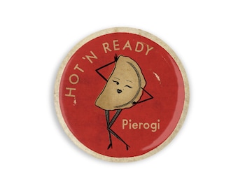 Hot &#39;n Ready Pierogi Illustrated Magnet