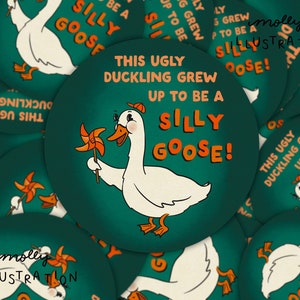 Silly Goose Cartoon Waterproof Vinyl Sticker