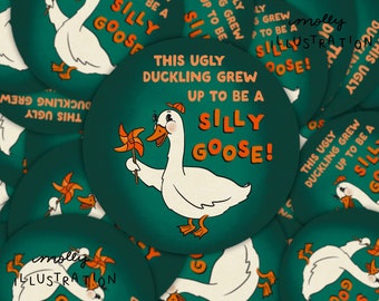 Silly Goose Cartoon Waterproof Vinyl Sticker