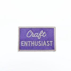 Craft Enthusiast Vintage Style Embroidered Iron On Patch