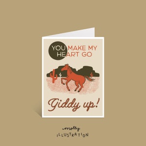 Giddy Up Western Romance Card