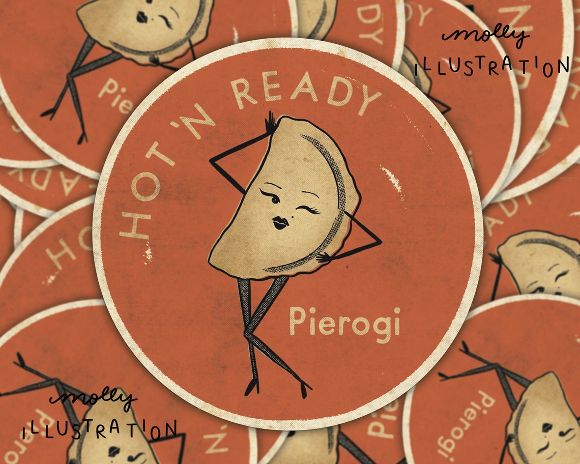 Hot N Ready Pierogi Vinyl Sticker - Etsy