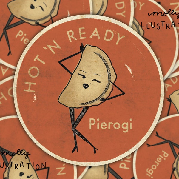 Hot ‘N Ready Pierogi Vinyl Sticker